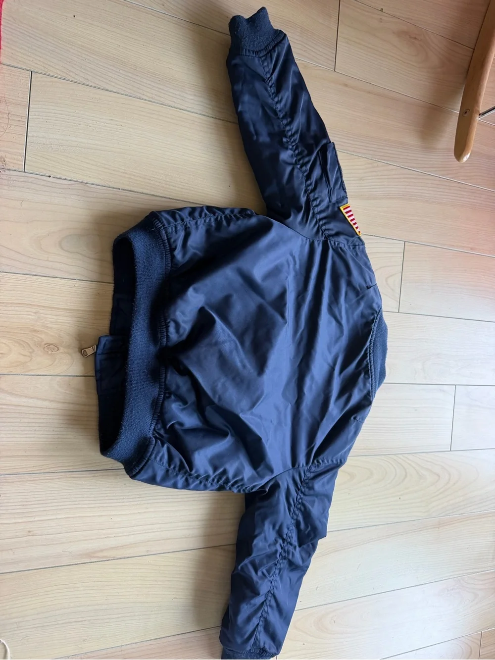 Kids Navy NASA Patch Bomber Jacket